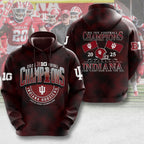 Indiana Hoosiers Football 2025 Big Ten Champions 3D Apparel – MAITM13989