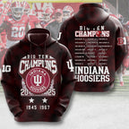 Indiana Hoosiers Football 2025 Big Ten Champions 3D Apparel – MAITM14007