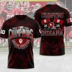 Indiana Hoosiers Football 2025 Big Ten Champions 3D Apparel – MAITM13989
