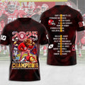 Indiana Hoosiers Football 2025 Big Ten Champions 3D Apparel – MAITM14015