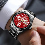 Indiana Hoosiers Football 2025 National Champions Alloy Luxury Quartz Watch – TANTN20158