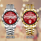 Indiana Hoosiers Football 2025 National Champions Alloy Luxury Quartz Watch – TANTN20158