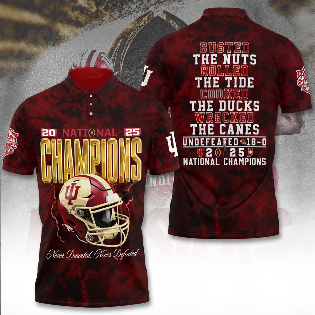 Indiana Hoosiers Football 2025 National Champions 3D Apparel – TANTN20582