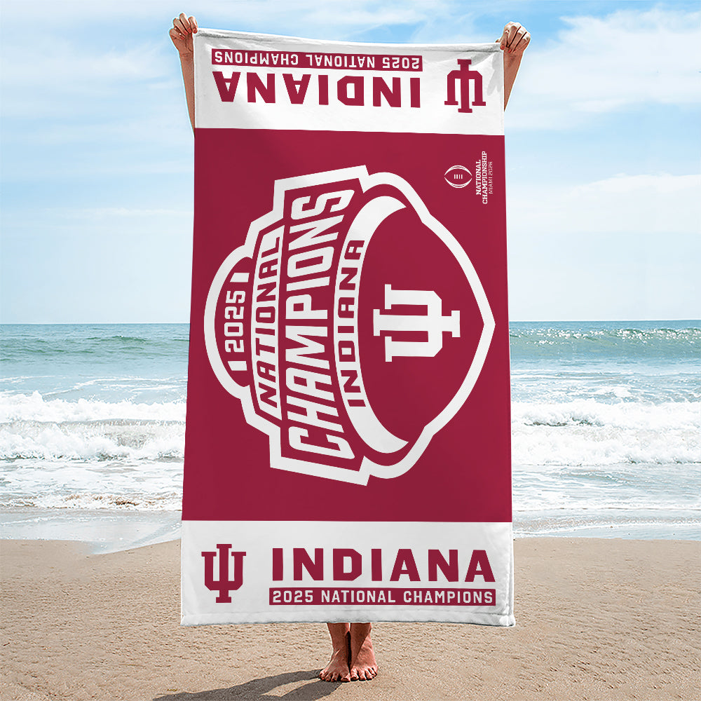 Indiana Hoosiers Football 2025 National Champions Rectangle Beach Towel – TANTN20145