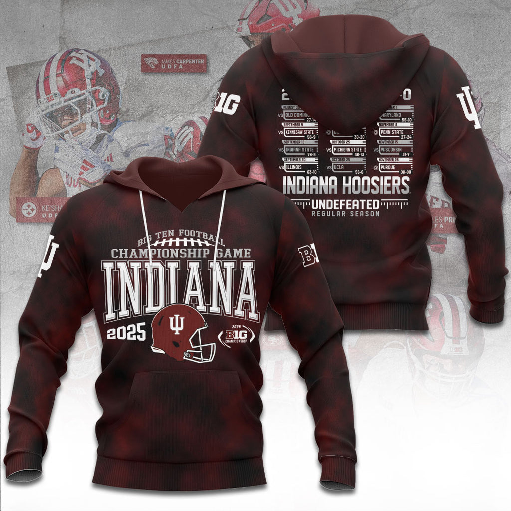 Indiana Hoosiers Football 3D Apparel – MAITM13949