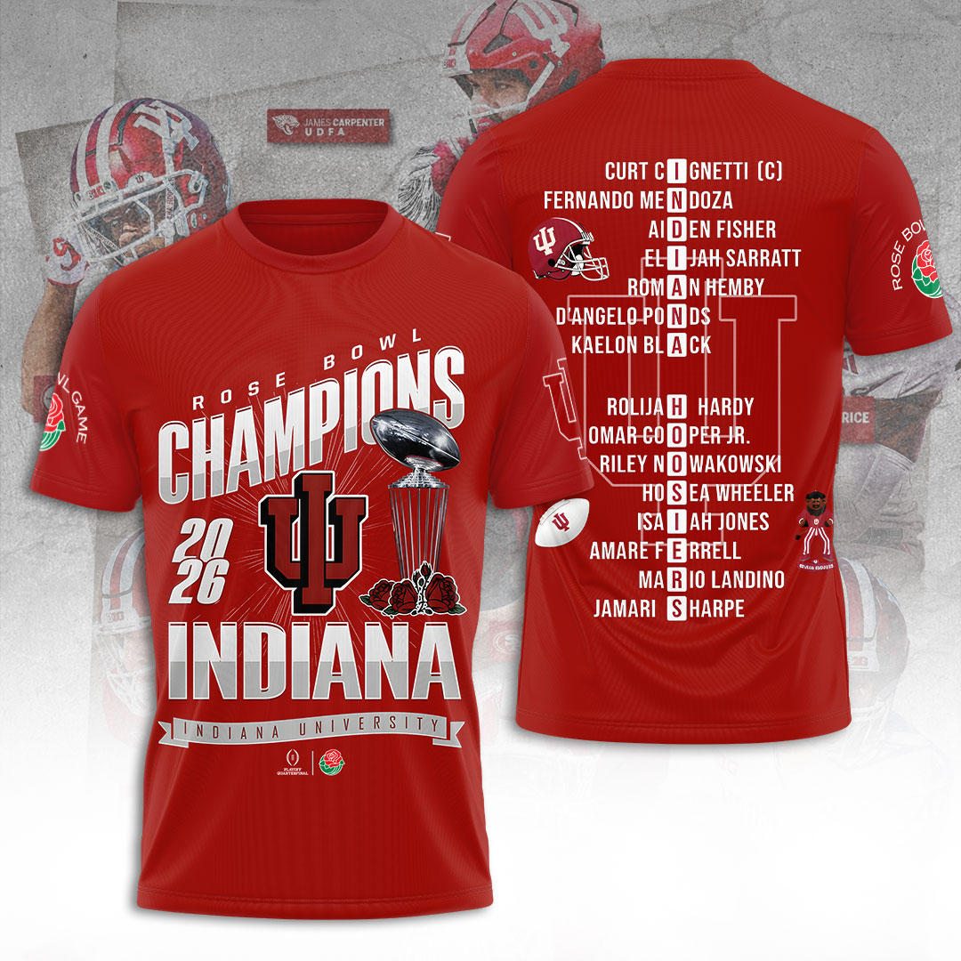 Indiana Hoosiers Football 3D Apparel – TANTN19863