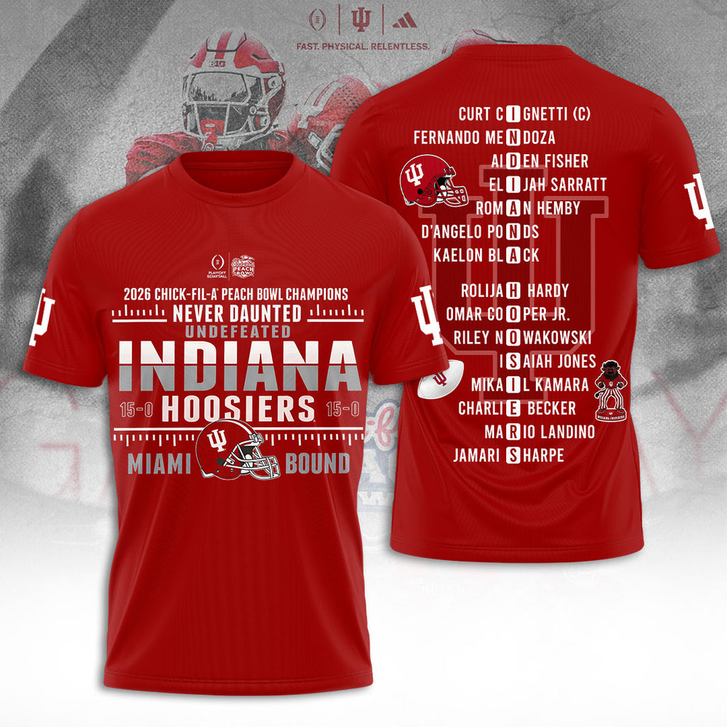 Indiana Hoosiers Football 3D Apparel – TANTN20131