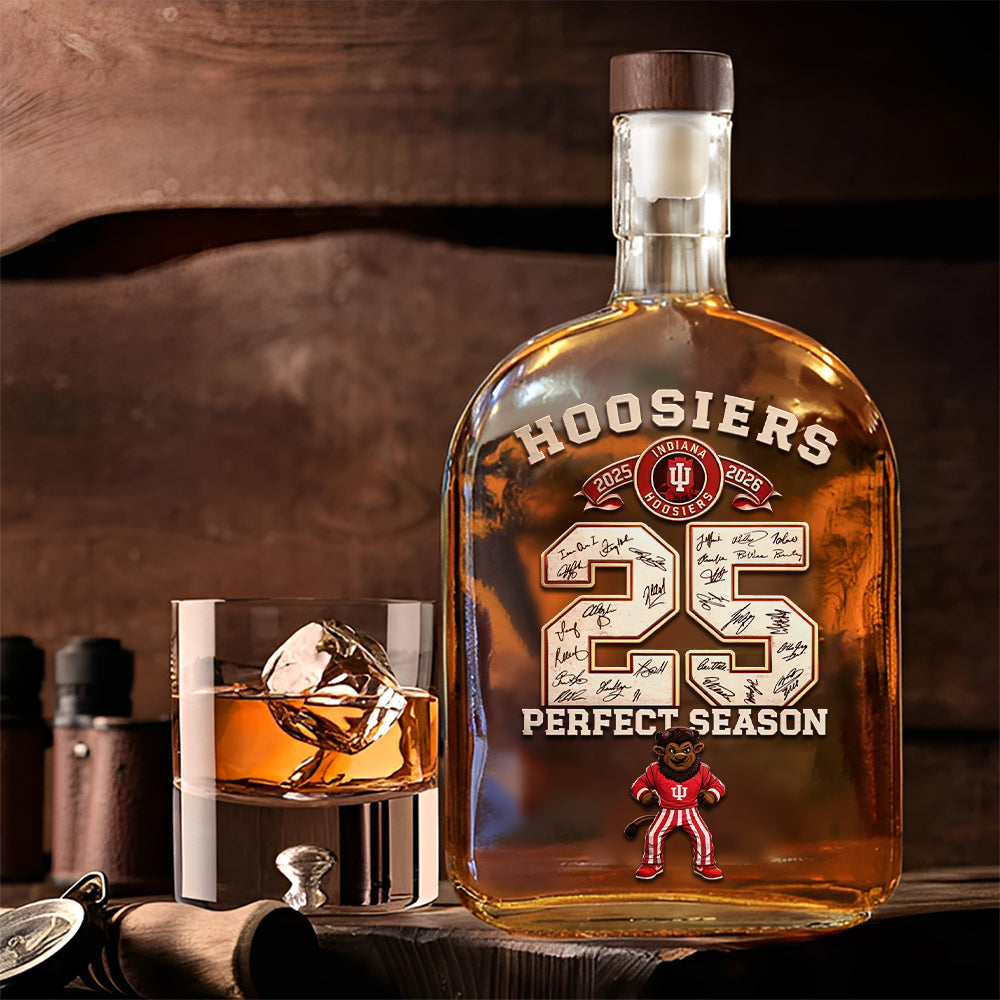 Indiana Hoosiers Football 25oz Empty Whiskey Bottle – TMTHU3481