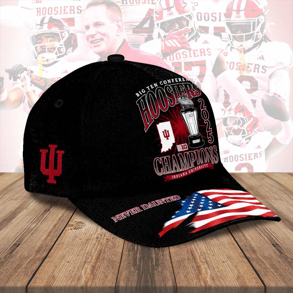Indiana Hoosiers Football 2025 Big Ten Champions Classic Cap – HOATT15289