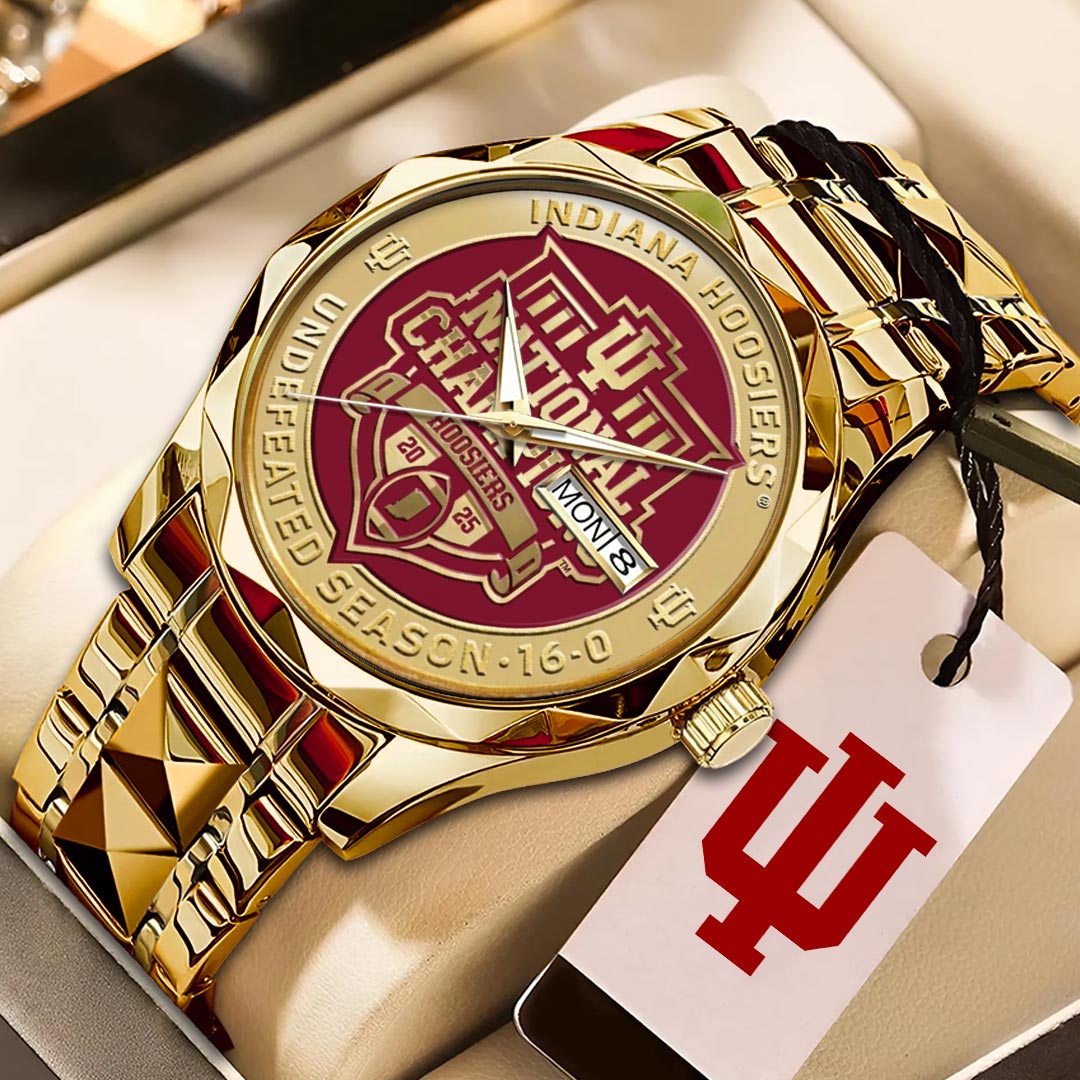 Indiana Hoosiers Football 2025 National Champions Alloy Luxury Quartz Watch – HOATT15797
