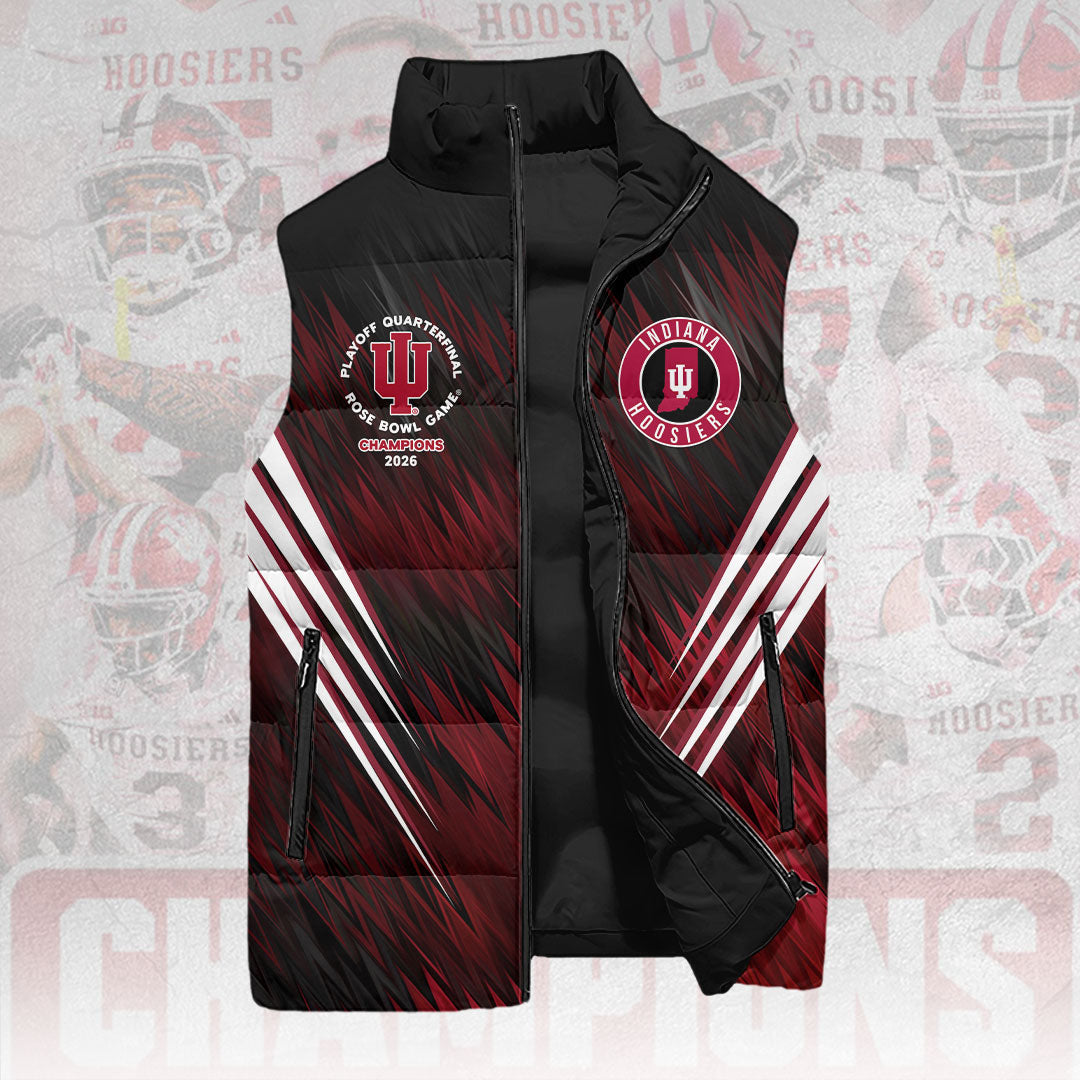 Indiana Hoosiers Football 2026 Rose Bowl Champions 3D Sleeveless Down Jacket – HOATT15461