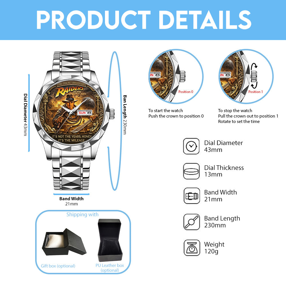 Indiana Jones Raiders of the Lost Ark 45th Anniversary Alloy Luxury Quartz Watch – TANTN20389