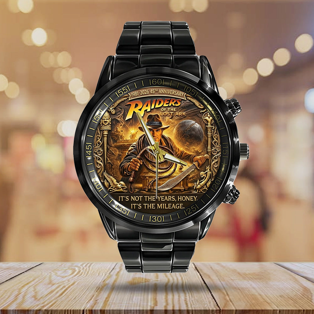 Indiana Jones Raiders of the Lost Ark 45th Anniversary Black Stainless Steel Watch – TANTN20390