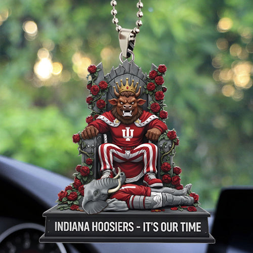 Indiana Hoosiers Football Custom shape 2-sided Acrylic Car Ornament – TMTHU2874