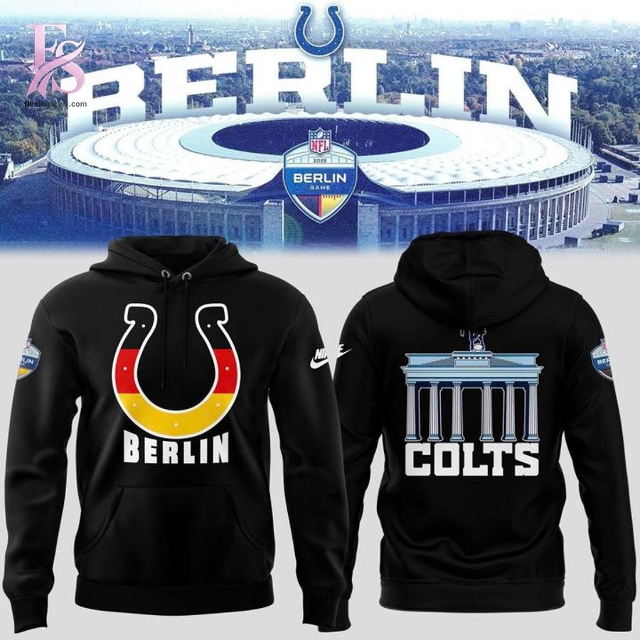 Indianapolis Colts 2025 NFL Berlin game Black hoodie