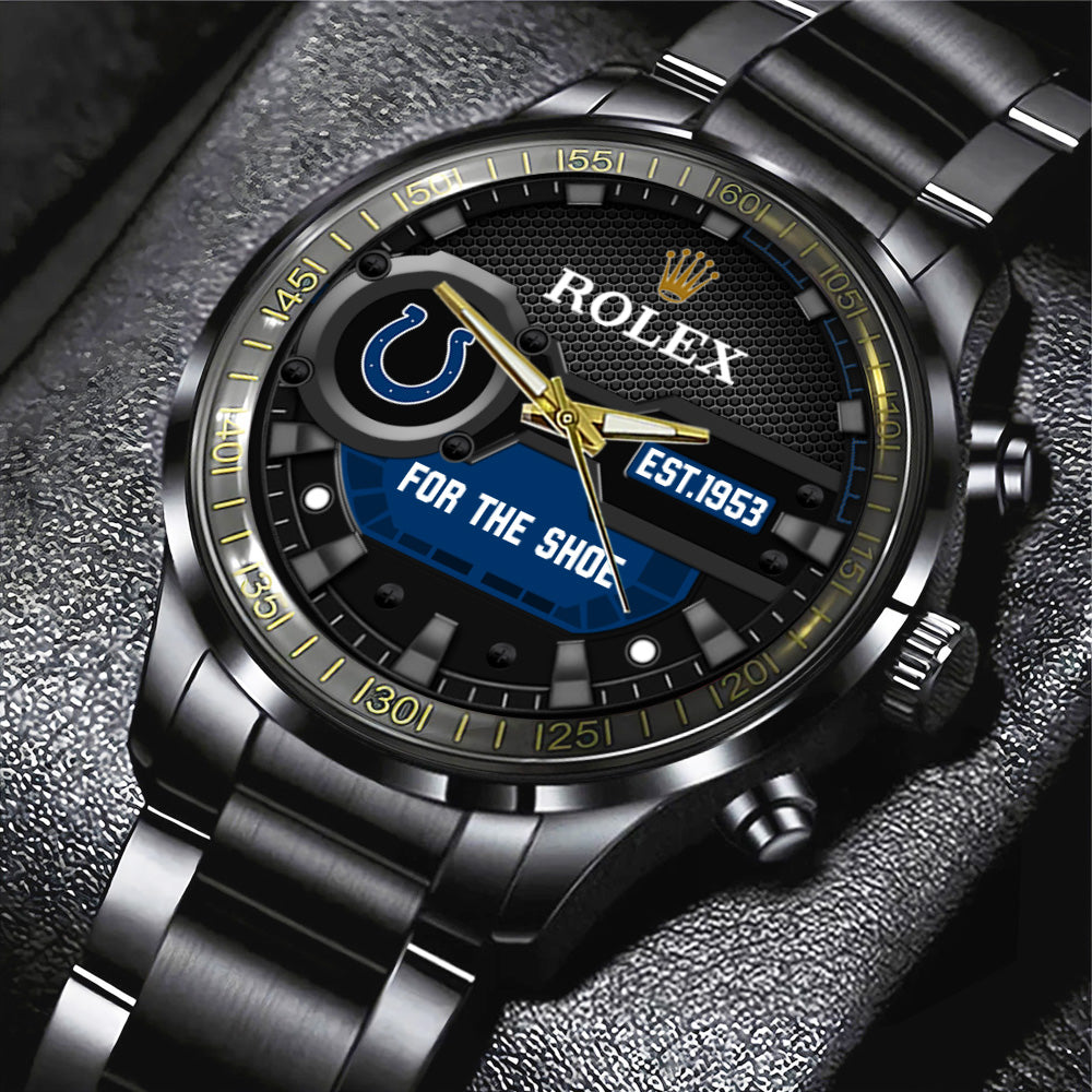 Indianapolis Colts x Rolex Black Stainless Steel Watch – MAITM13209