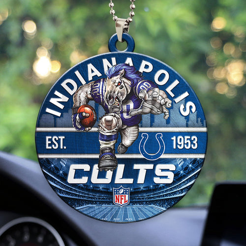 Indianapolis Colts Custom shape 2-sided Acrylic Car Ornament – HOATT12909