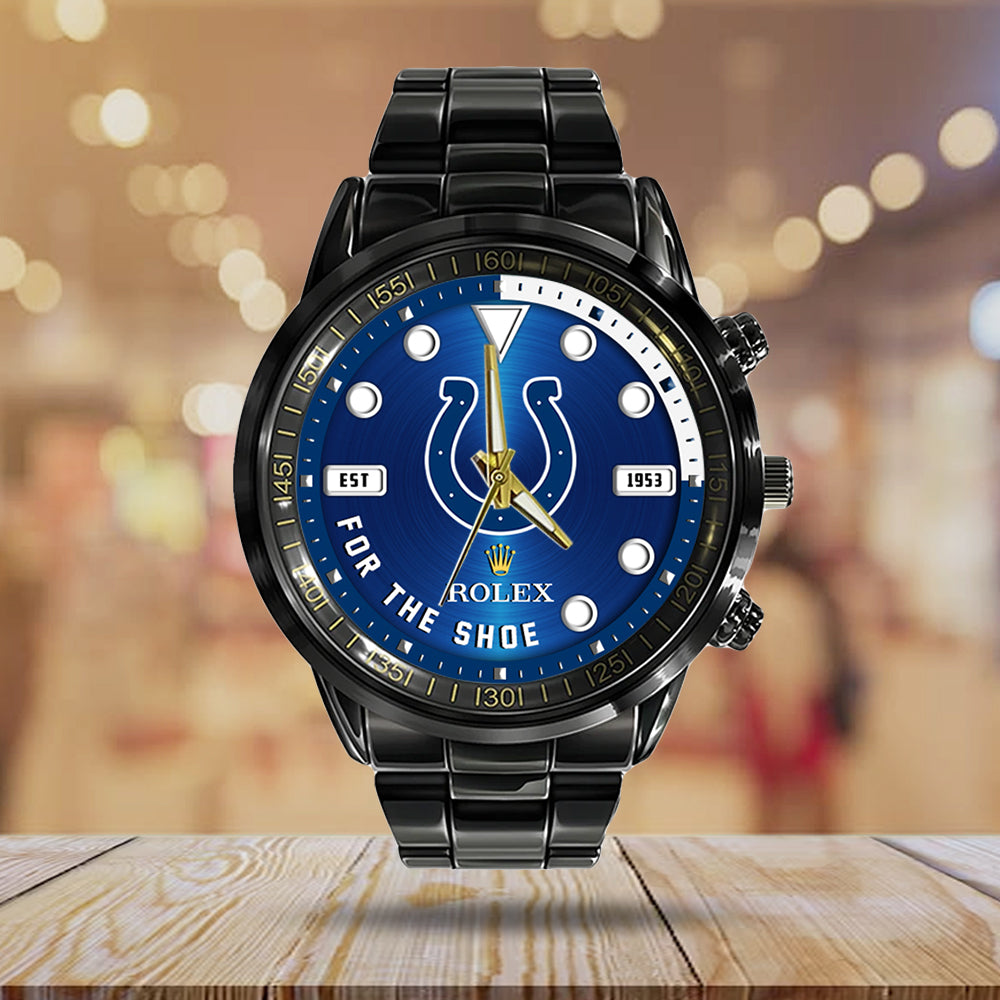 Indianapolis Colts x Rolex Black Stainless Steel Watch – MAITM13233