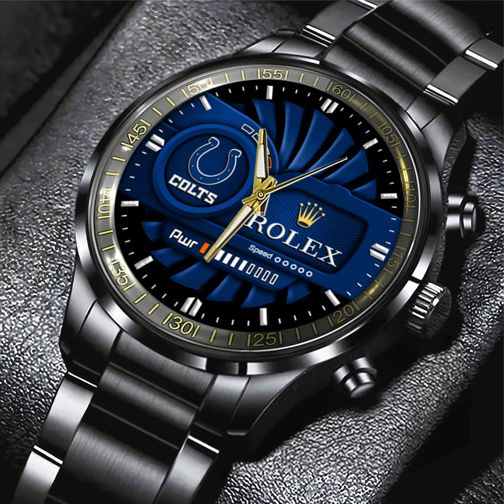 Indianapolis Colts x Rolex Black Stainless Steel Watch – MAITM13132