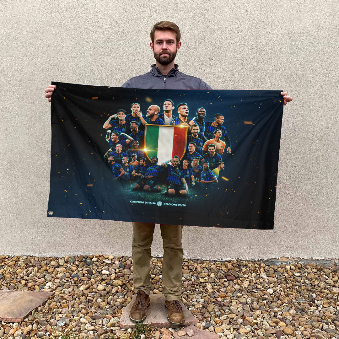 Inter Milan Campioni D'Italia 25/26 3D Double-side House Flag – TANTN22644