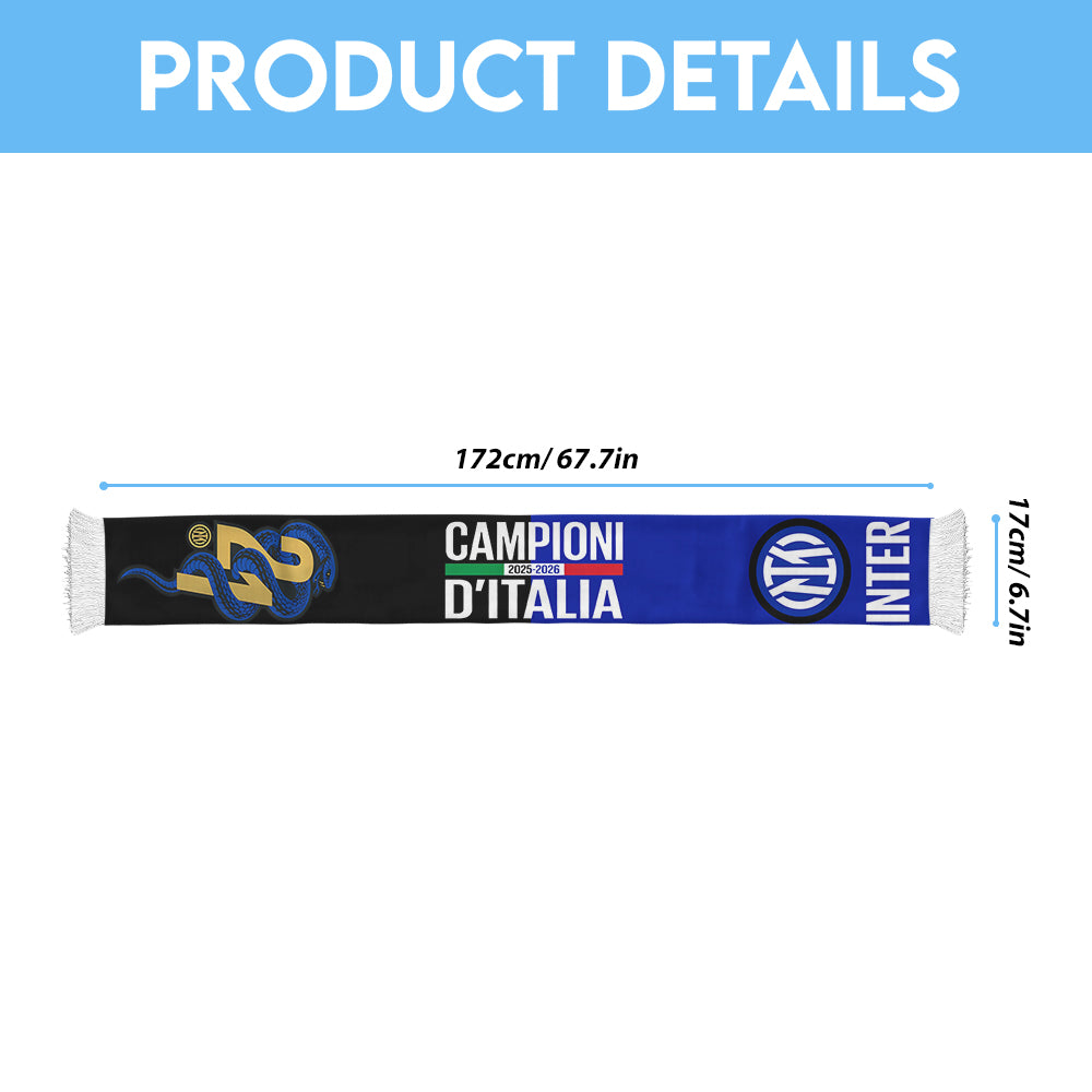 Inter Milan Campioni D'Italia 25/26 Ruffneck Soccer Scarf – TANTN22651