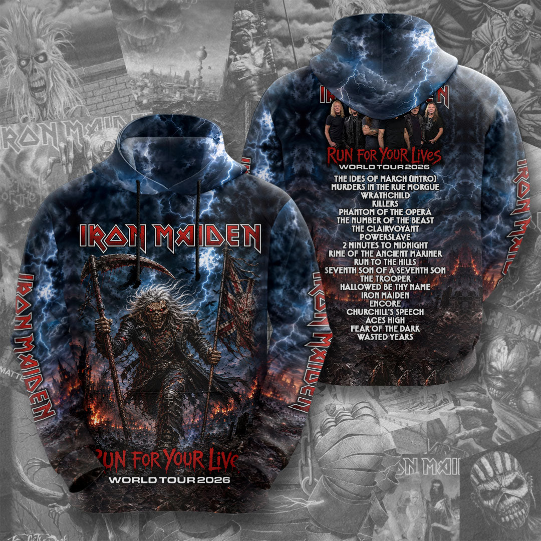 Iron Maiden 2026 World Tour 3D Apparel – TMTHU6473