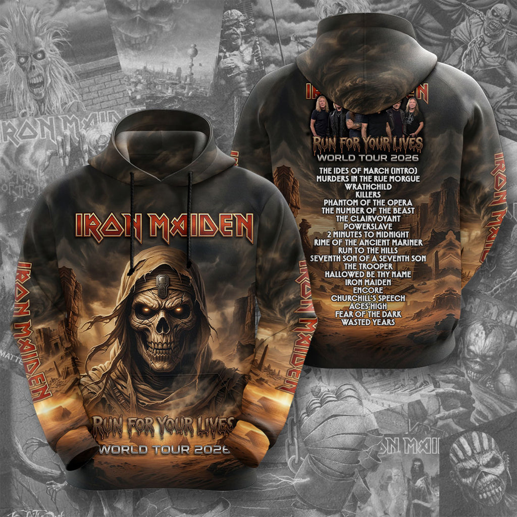 Iron Maiden 2026 World Tour 3D Apparel – TMTHU6476