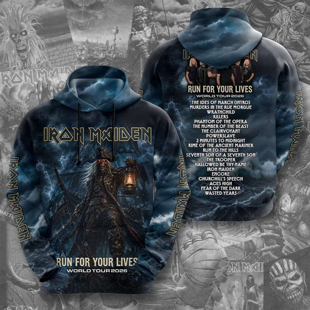 Iron Maiden 2026 World Tour 3D Apparel – TMTHU6533