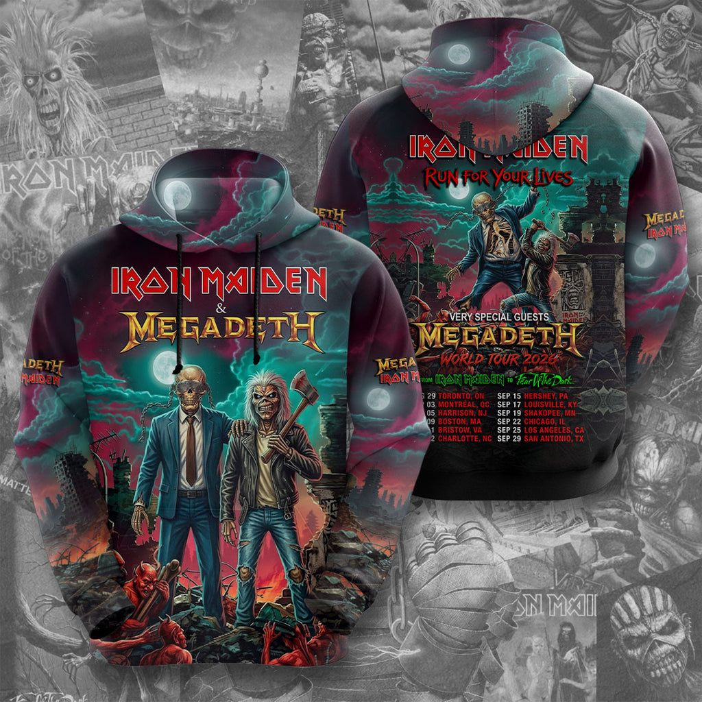 Iron Maiden x Megadeth 3D Apparel – TMTHU6785