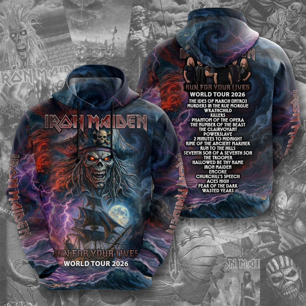 Iron Maiden 2026 World Tour 3D Apparel – TMTHU7247