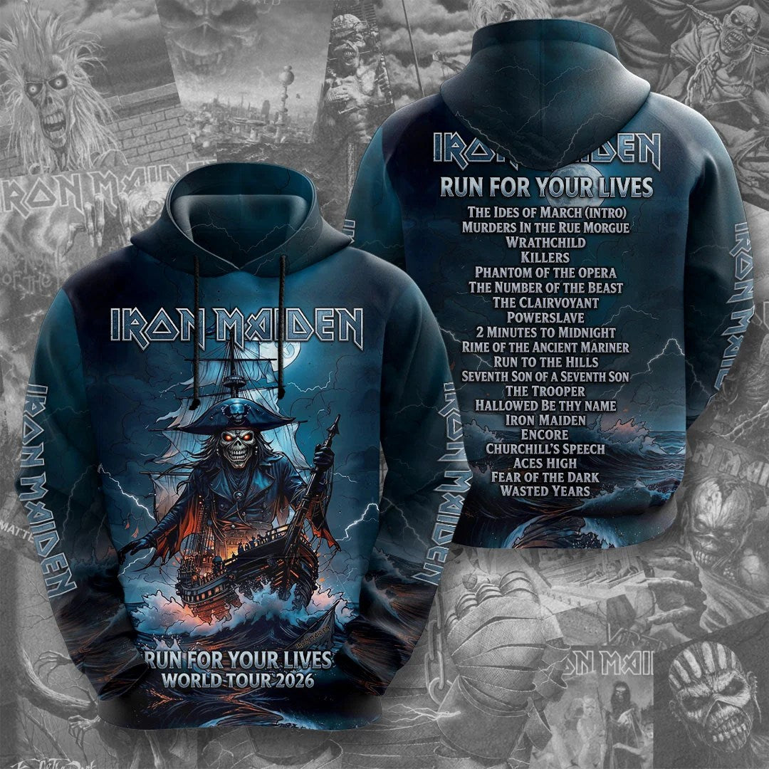 Iron Maiden 2026 World Tour 3D Apparel – TMTHU9724