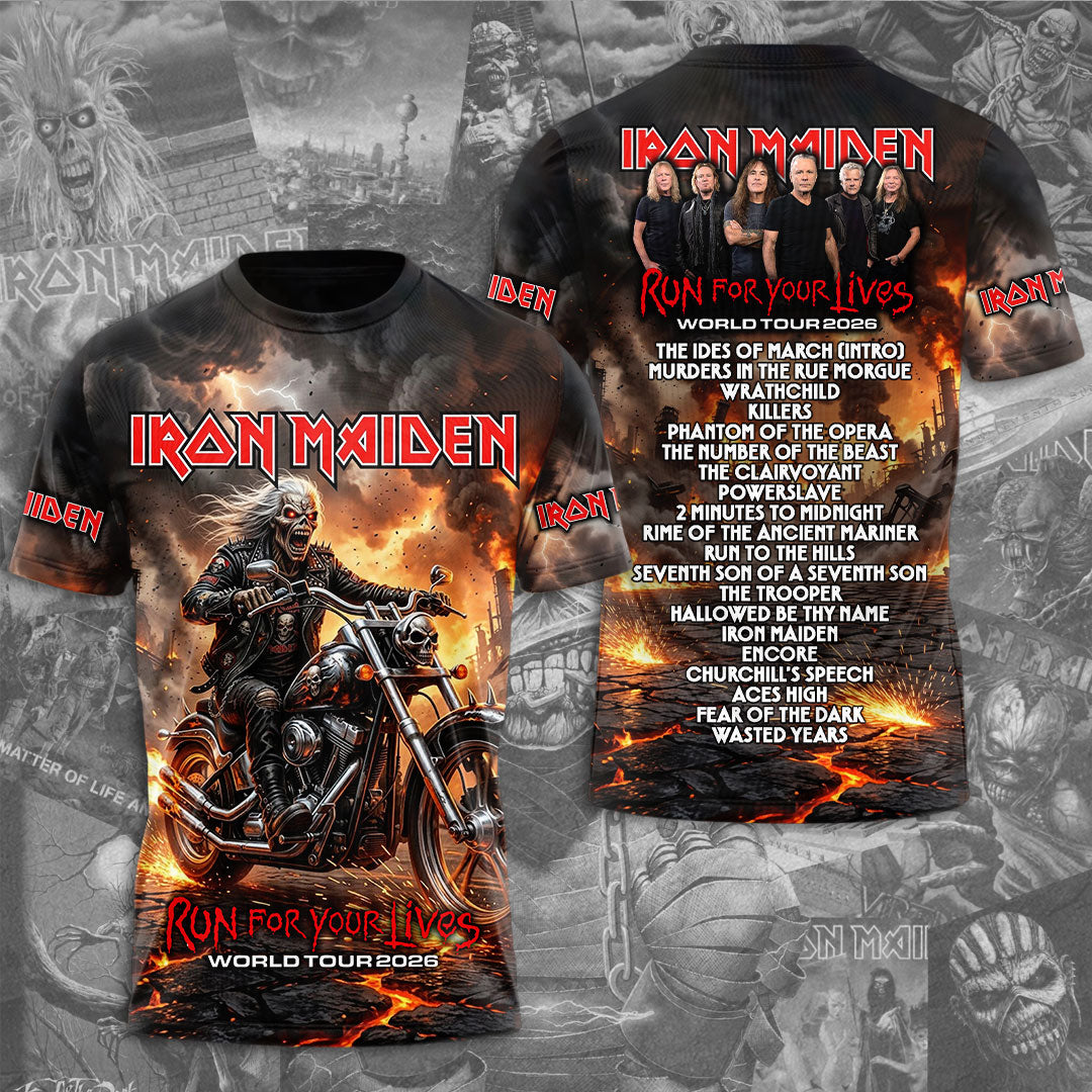 Iron Maiden 2026 World Tour 3D Apparel – TMTHU6267
