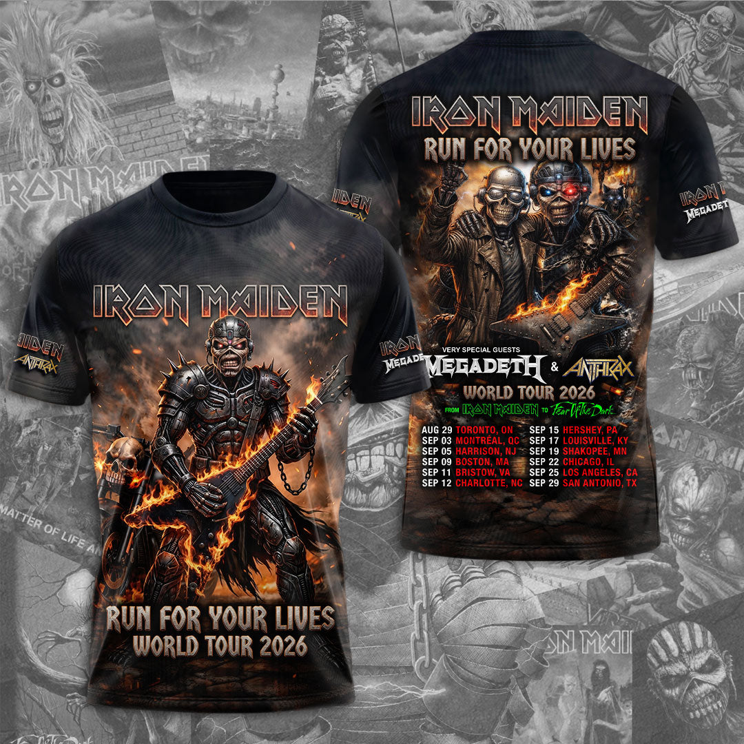 Iron Maiden 2026 World Tour 3D Apparel – TMTHU7351
