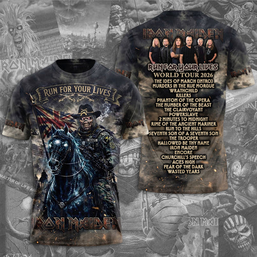 Iron Maiden 2026 World Tour 3D Apparel – TMTHU7427