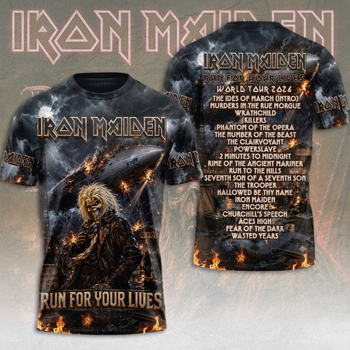 Iron Maiden 2026 World Tour 3D Apparel – TMTHU6793