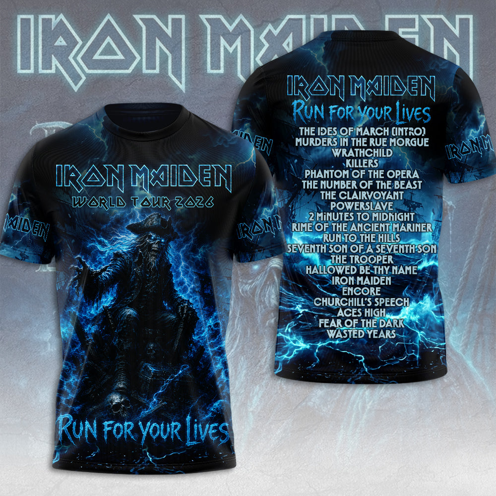 Iron Maiden 2026 World Tour 3D Apparel – TMTHU6877