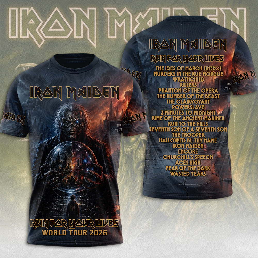 Iron Maiden 2026 World Tour 3D Apparel – TMTHU6994