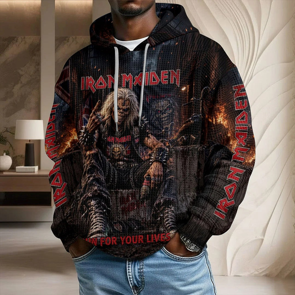 Iron Maiden 2026 World Tour 3D Unisex Waffle Hoodie – TMTHU9219