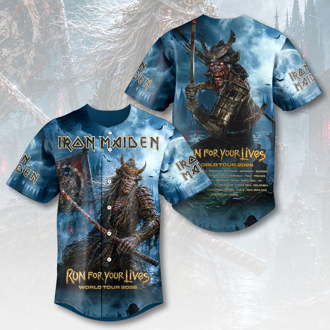 Iron Maiden 2026 World Tour Baseball Jersey – HOATT19710
