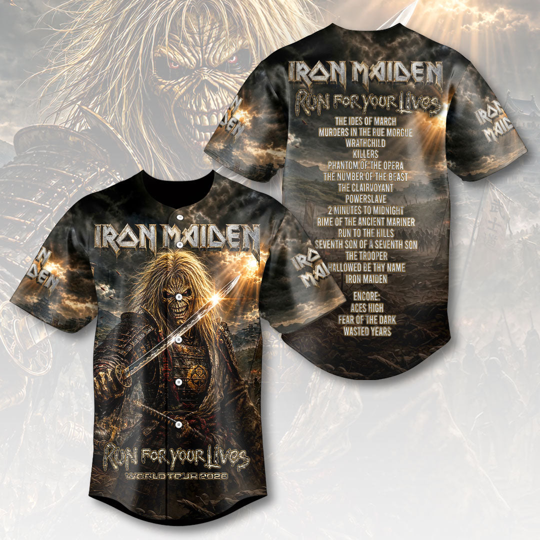 Iron Maiden 2026 World Tour Baseball Jersey – HOATT19801