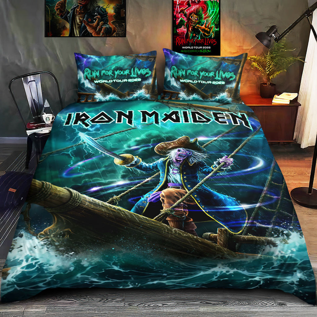 Iron Maiden 2026 World Tour 3-Piece Duvet Bedding Set – HOATT19674
