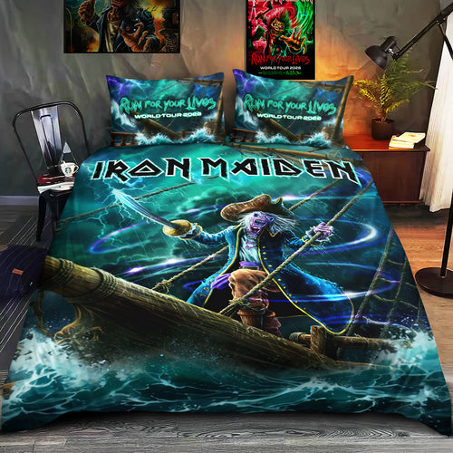 Iron Maiden 2026 World Tour 3-Piece Duvet Bedding Set – HOATT19674
