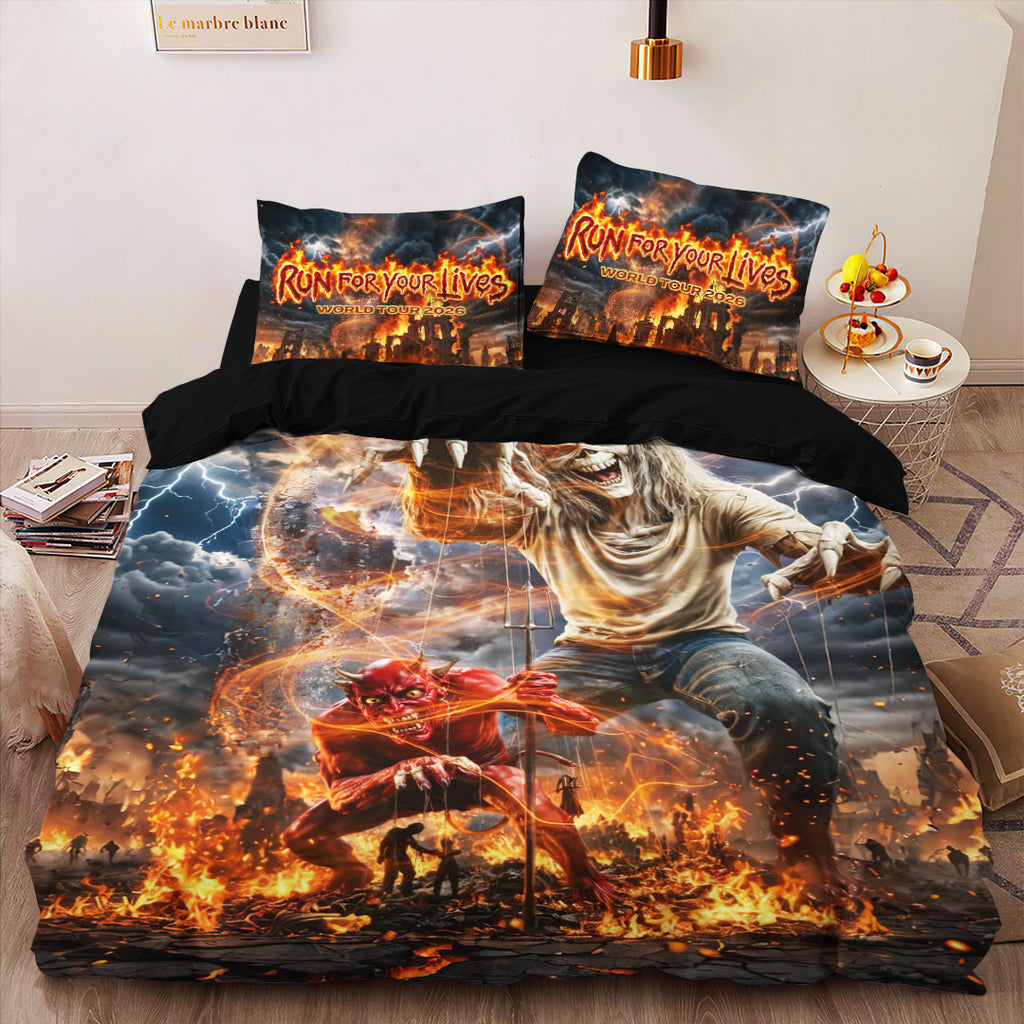Iron Maiden 2026 World Tour 3-Piece Duvet Bedding Set – HOATT19902
