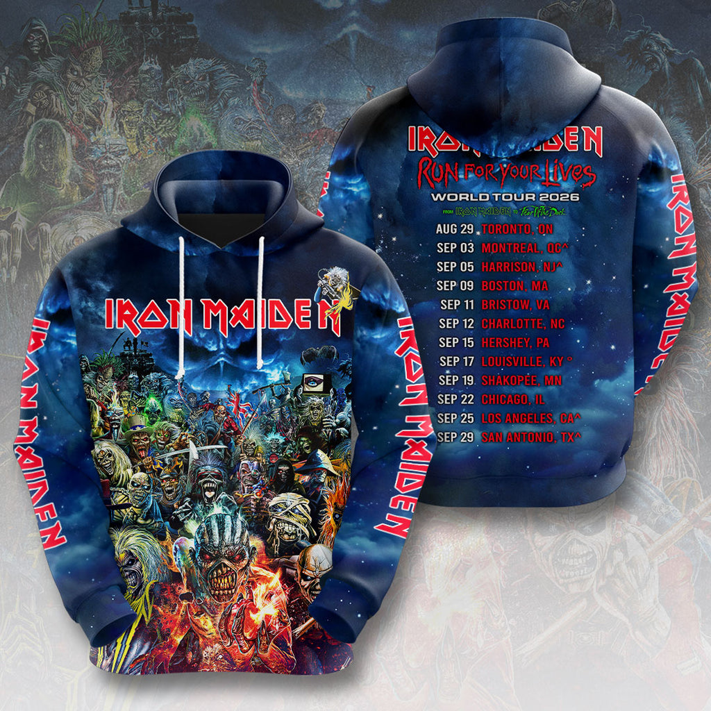 Iron Maiden 2026 World Tour 3D Apparel – HOATT15495