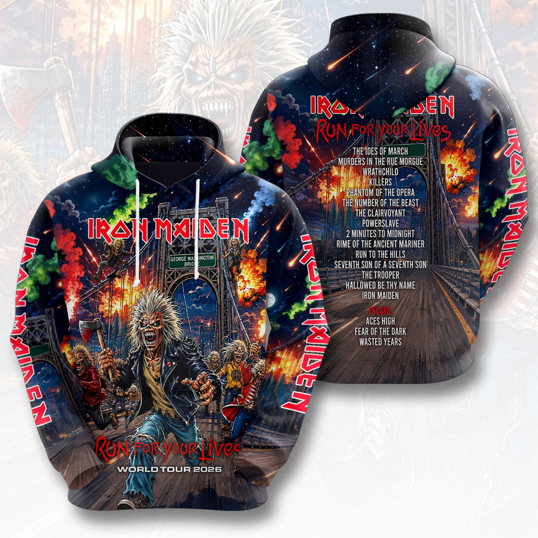Iron Maiden 2026 World Tour 3D Apparel – HOATT17833