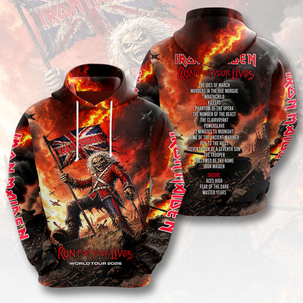 Iron Maiden 2026 World Tour 3D Apparel – HOATT17834