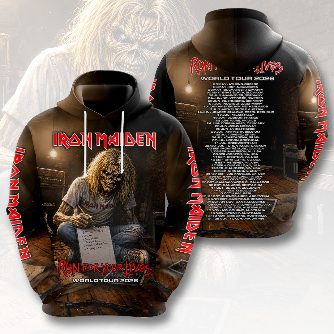 Iron Maiden 2026 World Tour 3D Apparel – HOATT19412