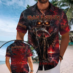 Iron Maiden 2026 World Tour Short Sleeve Button-Down Shirt – TMTHU9541