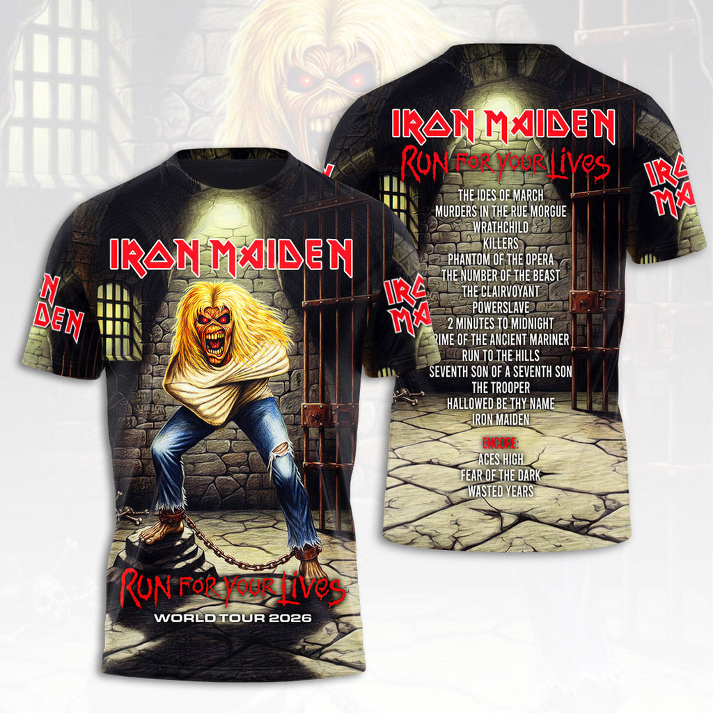 Iron Maiden 2026 World Tour 3D Apparel – HOATT17795