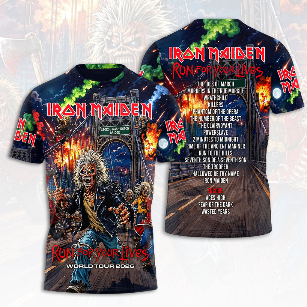 Iron Maiden 2026 World Tour 3D Apparel – HOATT17833
